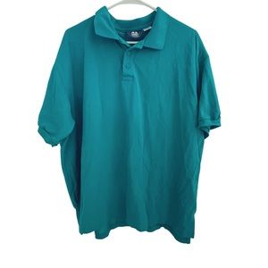 Vintage 80s Men’s Spring Harbor Collection Turquoise Polo Shirt Size 2X